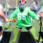 Mariner goalie Kaisey Reed, after only one week as a keeper, does a great job in the cage. BY DAN COOK