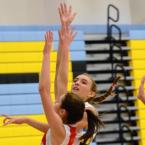 Cape freshman Cailey                   Thornburg throws up a deuce. BY DAN COOK