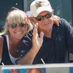 Stephanie Richardson spends time with her dad, Bill Fisher, BY DENY HOWETH