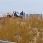 Folks were eager to get a look at what was left of the beach in Bethany Beach Oct. 5. BY NICK ROTH