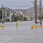 By the afternoon of Oct. 5, water had not yet subsided on Pennsylvania Avenue in Bethany Beach. BY NICK ROTH