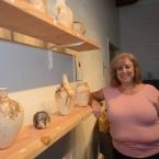 New Jersey artist Roz Weinberger was one of the Spotlight Aatists featured in the exhibition. STEVEN BILLUPS PHOTO Rehoboth Art League