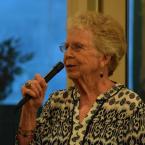 State Representative District 20 candidate Barbara Vaughan speaks to Democratic supporters during a July 28 party held to watch the Democratic National Convention.