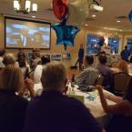 A crowd of Hillary Clinton supporters gathered at Irish Eyes Pub & Restaurant in Lewes July 28 to watch Clinton accept the party’s nomination.