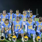 Cape’s football seniors in back are (l-r) C.J. Fritchman, Keishawn Mansfield, Joe Coveleski, Ethan Felker and L.T. Messick. In front are Nate Sullivan, Adam Callahan, Ryan Betins, Nate Horn and Thomas Gibbs.