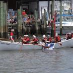 The Overfalls Monomoy lifeboat was built in the 1940s and restored by the Overfalls Foundation. That’s Capt. Tommy Lynch at the helm.