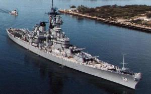 Battleship New Jersey entering Pearl Harbor, May 24, 1986.