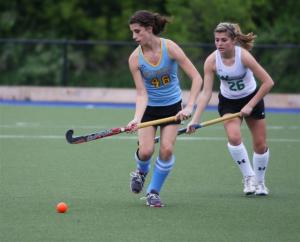 Sussex Tech junior Izzie Delario advances  the ball for  her club, WC Eagles, against a Washington Wolves defender at the training  center in Spring City, Pa., earlier this year. Delario, of Rehoboth Beach, was just selected to the United States U17 National Team. SOURCE SUBMITTED
