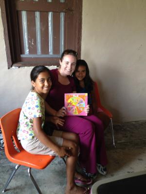 Owens Campus nursing student Laura Gagnon is shown with native children while working at a local clinic in San Ignacio, Belize, during her Delaware Tech Study Abroad trip in spring 2012. SOURCE SUBMITTED
