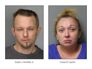 Doyle J. Hundley Jr., left, and Casey R. Layton, are shown in mug shots provided by the Delaware State Police. SOURCE DELAWARE STATE POLICE