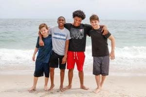 Fresh Air brothers spending a day at the beach are (l-r) Christopher, Asah, Jalon and Nicholas. SUBMITTED PHOTO