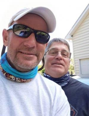 Billy Lorah and Ralph Karl drove 15 hours to visit coach Jim Alderman in a Florida hospital. One visitor at a time turned into one visitor a day, so they visited daughter Abby, then drove 15 hours back. SUBMITTED PHOTO