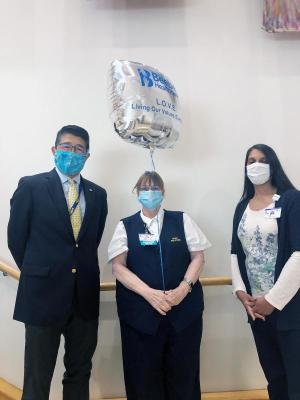 Award presentation attendees shown are Dr. David Tam, Beebe president and CEO; Pamela Castille, guest relations; and Sue Thiele, guest relations manager. SUBMITTED PHOTO