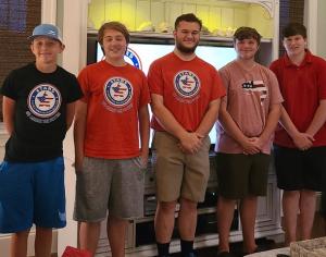 Sussex Teenage Republicans officers shown are (l-r) Mike Peranteau, treausurer; Ben Parsons, chair; Gus Fadden, past chair; Mason Schaefer, secretary; and Max Fadden, vice chair. SUBMITTED PHOTO