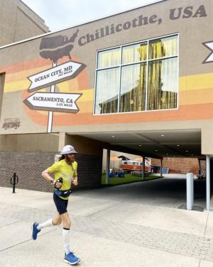 Mike Wardian runs through Ohio on his trip across the country. Wardian will arrive in Rehoboth Beach July 1. PHOTO COURTESY OF MIKE WARDIAN’S INSTAGRAM