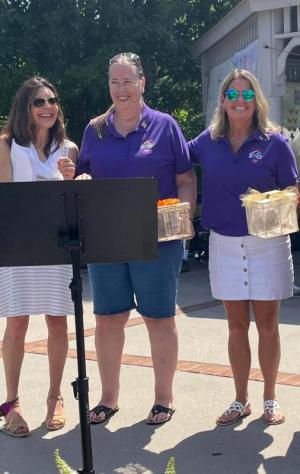 Awaiting the release of live butterflies at Wings of Hope are (l-r) Cancer Support Community Delaware Executive Director Nicole Pickles, Elks Exalted Ruler Joanne Mayer and Elks Leading Knight Joy Schreck. SUBMITTED PHOTOS