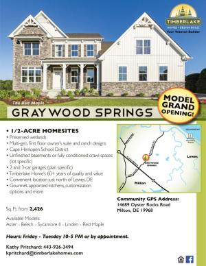 Timberlake Homes Graywood Springs Milton DE